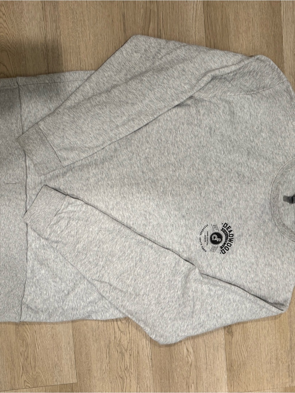 Retro Deadwood Light Heather Gray Crewneck Sweatshirt